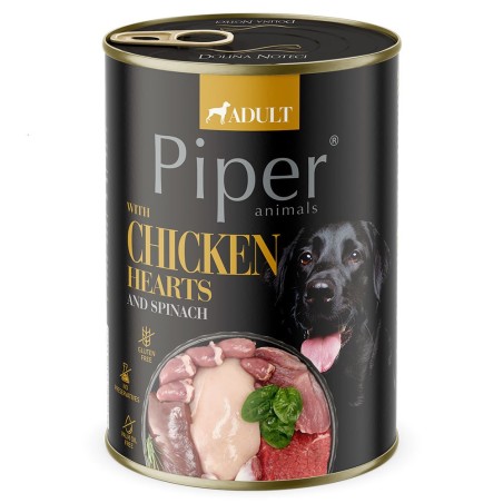 Piper - Alimento em patê para cão adulto - Coração de galinha e espinafre