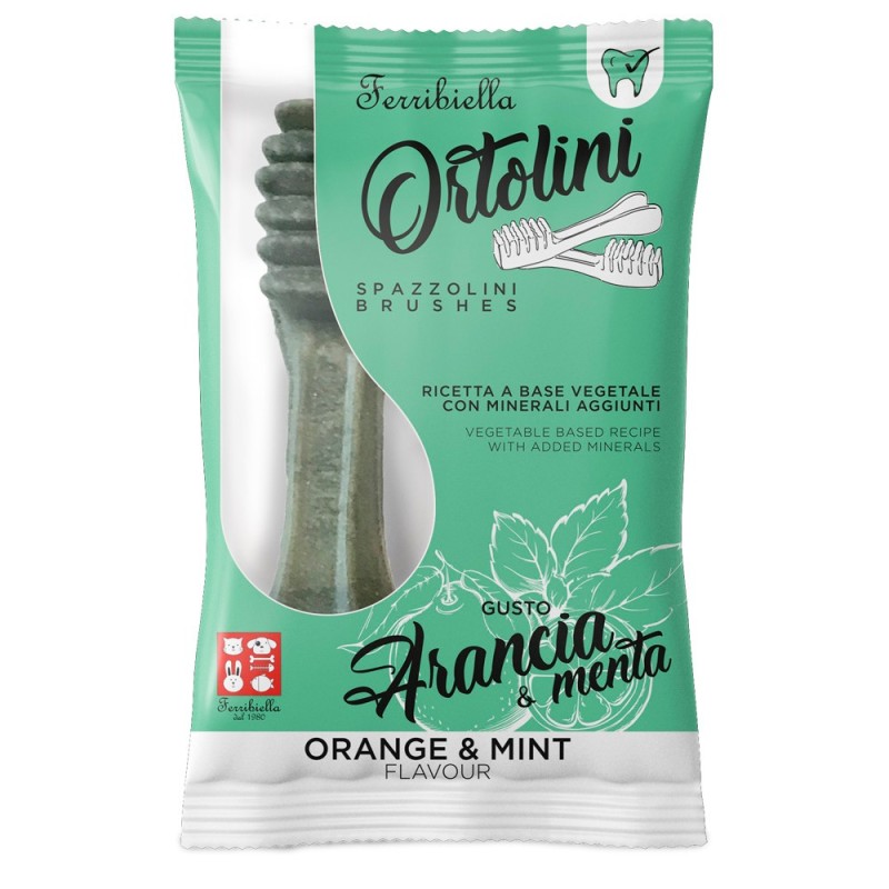 Snacks de laranja e menta para cão Ortolini - Ferribiella