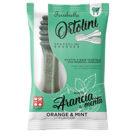 Snacks de laranja e menta para cão Ortolini - Ferribiella