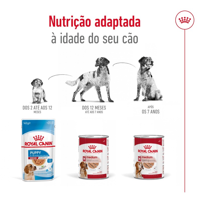 Royal Canin Medium Ageing 7+ - Alimento em patê para cão de porte médio com mais de 7a anos