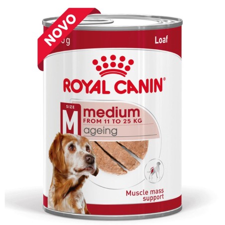 Royal Canin Medium Ageing 7+ - Alimento em patê para cão de porte médio com mais de 7a anos